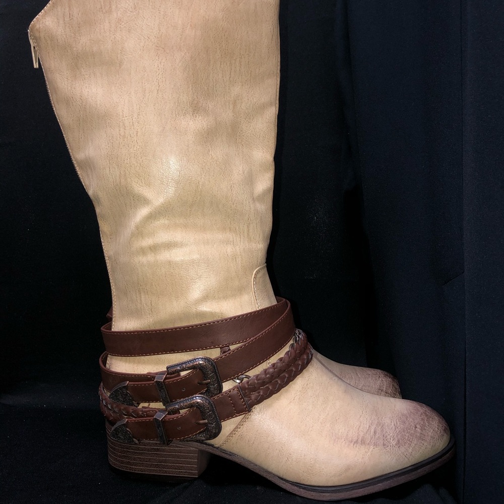 Pierre Dumas Nude Combo Boots